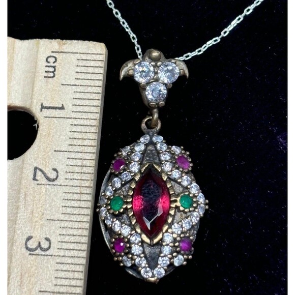 925 Sterling Silver Turkish Vintage Jewelry Set  for Women,NEW,Antique,Handmade - Picture 4 of 9